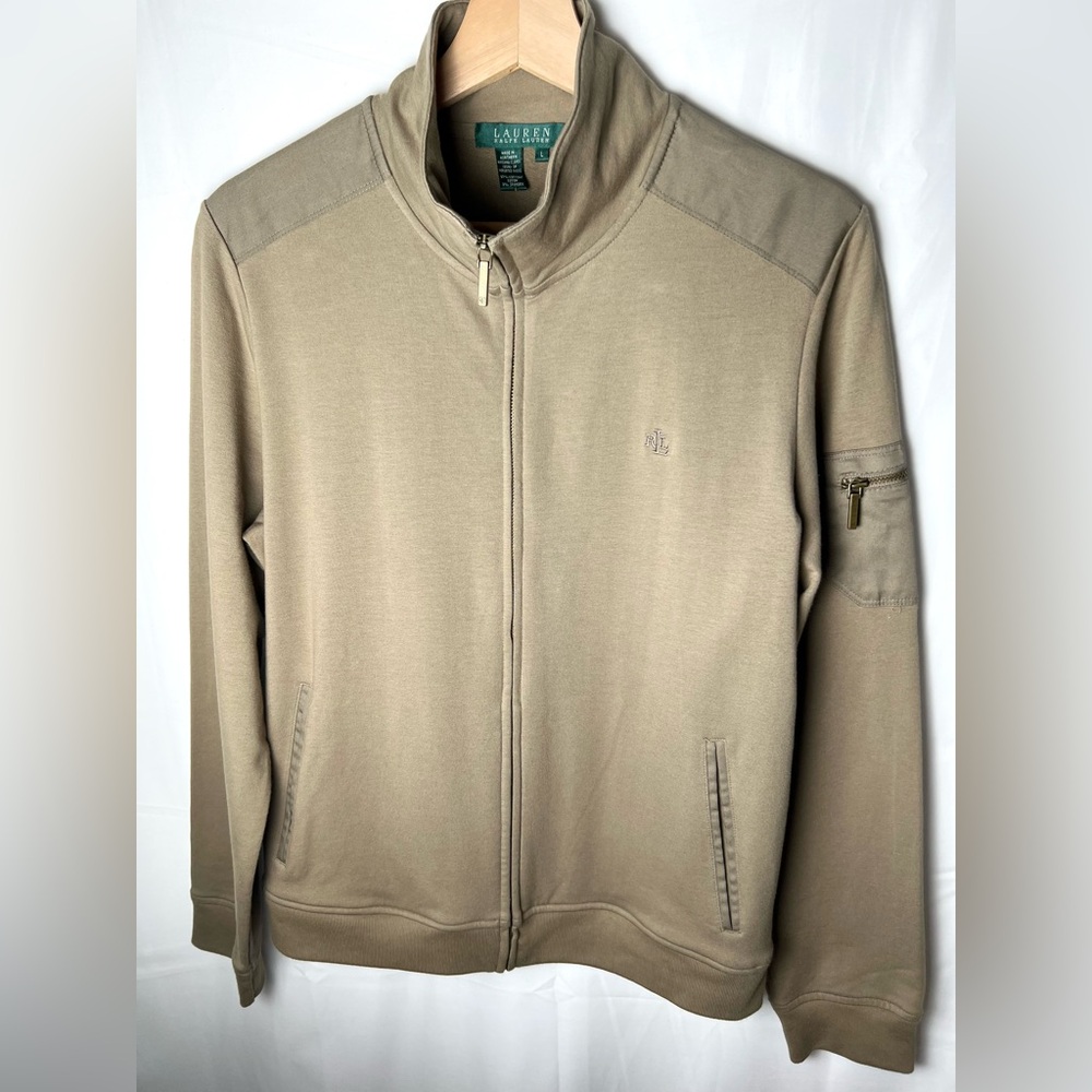 Lauren Ralph Lauren Women’s Tan Zip-Up Sweater